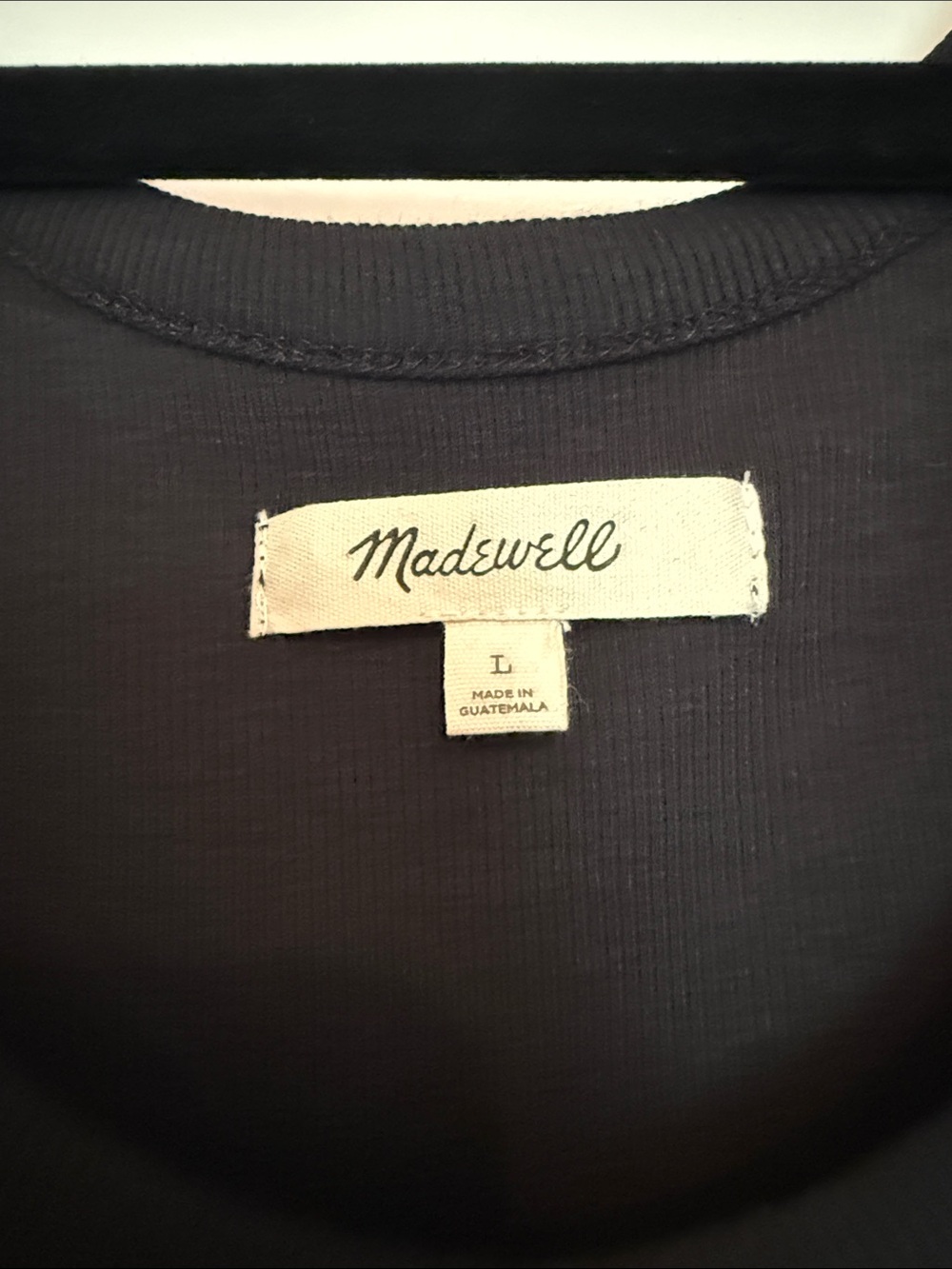 Madewell Black Ribbed Mini Tank Dress - Picture 2 of 2